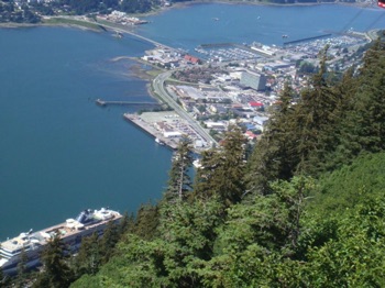 Juneau from the top of Tramway