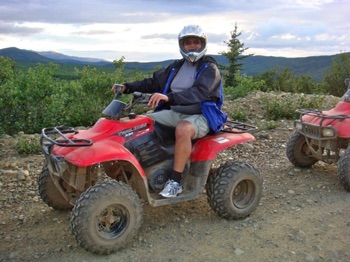 Rouel on ATV on Denali